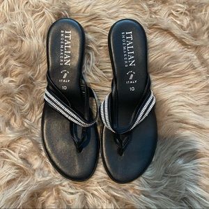 Italian Shoemakers sandals 10 black